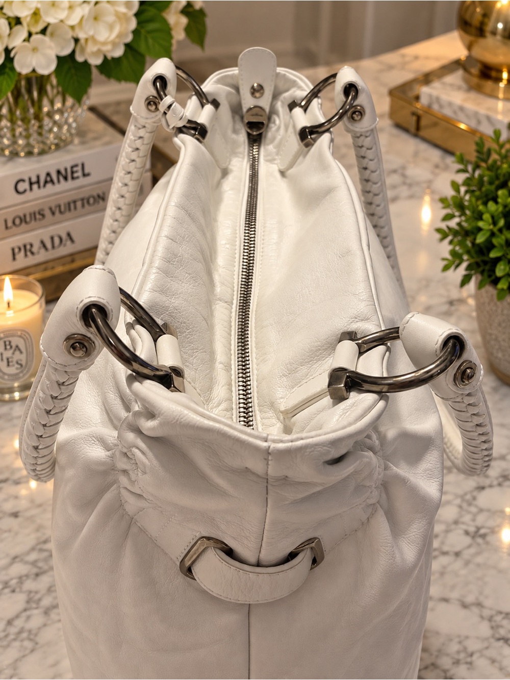 Authentic Y2K 2007 Salvatore Ferragamo Gancini Leather Tote Bag retail $1850.00 - Picture 5 of 9